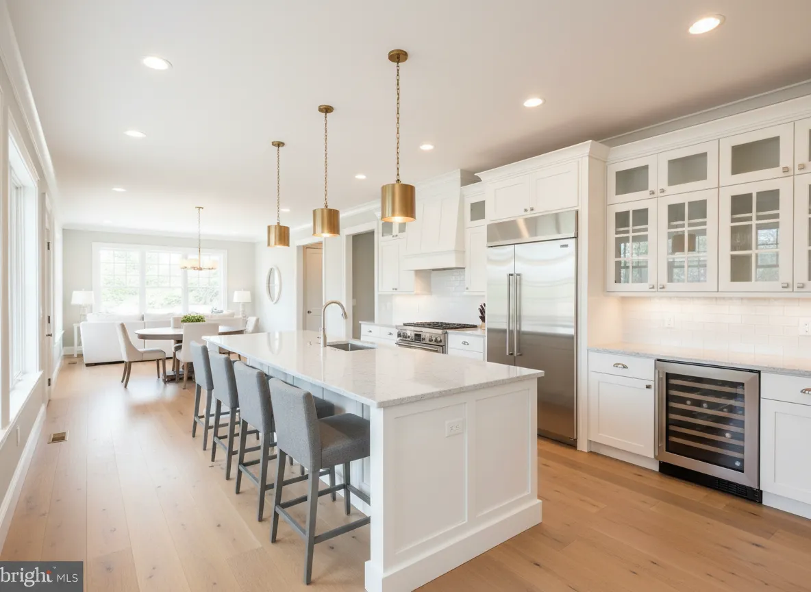 Connecticut kitchen with island and pendant lighting